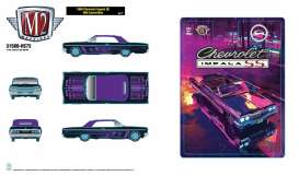 Chevrolet  - Impala SS 409 1964 purple/black - 1:64 - M2 Machines - 31500HS75 - M2-31500HS75 | The Diecast Company