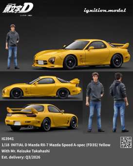Mazda  - RX-7 yellow - 1:18 - Ignition - IG3941 - IG3941 | The Diecast Company