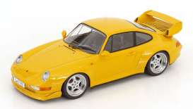 Porsche  - 911 1996 yellow - 1:18 - KK - Scale - KKDC181422S - KKDC181422S | The Diecast Company