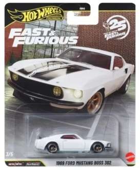 Ford Mustang - Boss 302 1969 white - 1:64 - Hotwheels - JHW72 - hwmvJHW72 | The Diecast Company