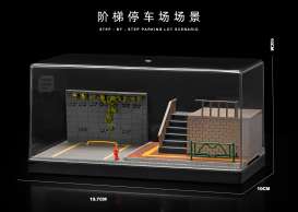 diorama Accessoires - Parking lot 06 various - 1:64 - Black Box Diorama - SCJ-82006 - SCJ-82006 | The Diecast Company