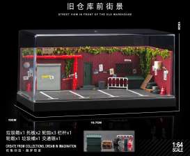 diorama Accessoires - Old warehouse parking lot various - 1:64 - Black Box Diorama - SCJ-82023 - SCJ-82023 | The Diecast Company