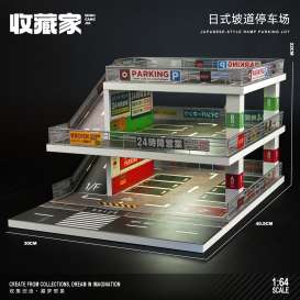diorama Accessoires - Parking building A various - 1:64 - Black Box Diorama - SCJ-73449A - SCJ-73449A | The Diecast Company