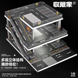 diorama Accessoires - Parking building B various - 1:64 - Black Box Diorama - SCJ-73449B - SCJ-73449B | The Diecast Company