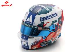 Helmet  - Carlos Sainz 2025 blue/white/red - 1:5 - Spark - 5HF234 - spa5HF234 | The Diecast Company