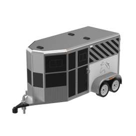 Trailer  - black/silver - 1:64 - GreenLight - 48120B - gl48120B | The Diecast Company