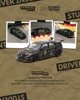 Honda  - Civic 2021 black - 1:64 - Tarmac - T64-TL014-SD72 - TC-T64-TL014-SD72 | The Diecast Company