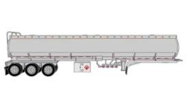 Trailer  - Tridem Tanker silver - 1:64 - IXO America - U64TRLR004 - ixoU64TRLR004 | The Diecast Company