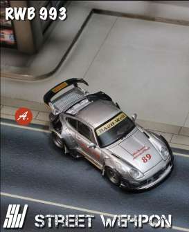 Porsche  - RWB 993 grey - 1:64 - Street Weapon - STW192 - STW192 | The Diecast Company