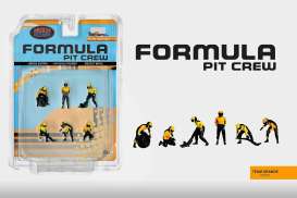 Figures  - Formula Pit Crew Team Orange various - 1:64 - American Diorama - AD-2441 - AD-2441 | The Diecast Company