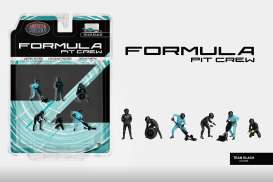 Figures  - Formula Pit Crew Team Black various - 1:64 - American Diorama - AD-2444 - AD-2444 | The Diecast Company