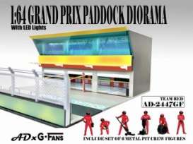 diorama  - Grand Prix Paddock Diorama *Te various - 1:64 - American Diorama - AD-2447 - AD-2447 | The Diecast Company