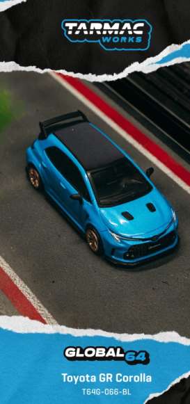 Toyota  - Corolla GR 2025 flame blue - 1:64 - Tarmac - T64G-066-BL-B - TC-T64G-066-BL-BL | The Diecast Company