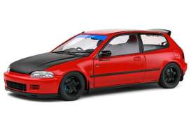Honda  - Civic (EG6) 1991 red - 1:18 - Solido - SO1810403 - soli1810403 | The Diecast Company