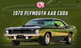 Plymouth  - AAR Cuda 1970 green - 1:18 - Acme Diecast - 1806140 - acme1806140 | The Diecast Company