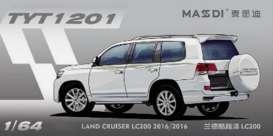 Toyota  - Land Rover LC200 2016 white - 1:64 - Massdi - TYT1201 - MAS-TYT1201 | The Diecast Company