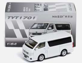 Toyota  - Hiace 2010 white - 1:64 - Massdi - TYT1701 - MAS-TYT1701 | The Diecast Company
