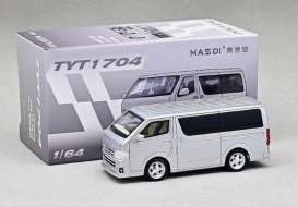 Toyota  - Hiace 2010 silver - 1:64 - Massdi - TYT1704 - MAS-TYT1704 | The Diecast Company