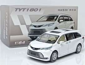 Toyota  - Sienna 2023 white - 1:64 - Massdi - TYT1801 - MAS-TYT1801 | The Diecast Company
