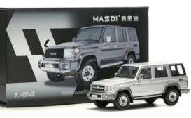 Toyota  - Land Cruiser LC76 1994 silver - 1:64 - Massdi - TYT1904 - MAS-TYT1904 | The Diecast Company