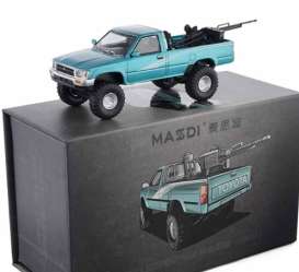 Toyota  - Hilux LN107 1994 turquise - 1:64 - Massdi - TYT3904 - MAS-TYT3904 | The Diecast Company