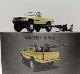 Toyota  - Hilux LN107 1994 yellow - 1:64 - Massdi - TYT3906 - MAS-TYT3906 | The Diecast Company