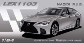 Lexus  - LS 500h 2020 silver - 1:64 - Massdi - LEX1103 - MAS-LEX1103 | The Diecast Company