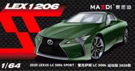 Lexus  - LS 500h 2020 green - 1:64 - Massdi - LEX1206 - MAS-LEX1206 | The Diecast Company