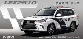 Lexus  - LS LX570 2016 white/blue - 1:64 - Massdi - LEX2510 - MAS-LEX2510 | The Diecast Company