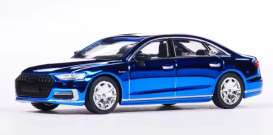 Audi  - A8L 2021 blue - 1:64 - Massdi - AD1107 - MAS-AD1107 | The Diecast Company