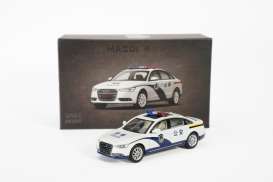 Audi  - A6L (C7) white/blue - 1:64 - Massdi - AD1510 - MAS-AD1510 | The Diecast Company