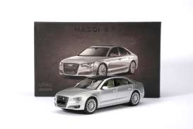 Audi  - A8L silver - 1:64 - Massdi - AD2404 - MAS-AD2404 | The Diecast Company