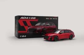 Audi  - RS6 red - 1:64 - Massdi - AD4105 - MAS-AD4105 | The Diecast Company