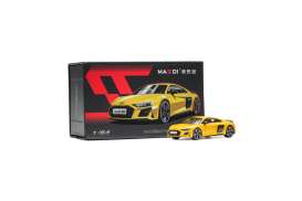 Audi  - R8 V10 2022 yellow - 1:64 - Massdi - AD4708 - MAS-AD4708 | The Diecast Company
