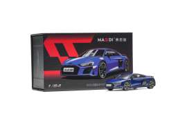 Audi  - R8 V10 2022 blue - 1:64 - Massdi - AD4710 - MAS-AD4710 | The Diecast Company