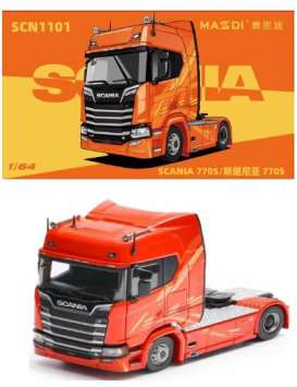 Scania  - 770S orange - 1:64 - Massdi - SCN1101 - MAS-SCN1101 | The Diecast Company