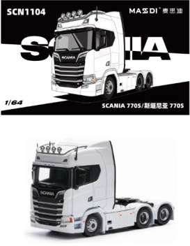 Scania  - 770S white - 1:64 - Massdi - SCN1104 - MAS-SCN1104 | The Diecast Company