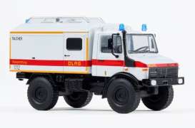 Unimog  - U1300L white/red - 1:64 - Massdi - TJ1029 - MAS-TJ1029 | The Diecast Company