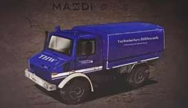 Unimog  - U1300L blue - 1:64 - Massdi - TJ1011 - MAS-TJ1011 | The Diecast Company