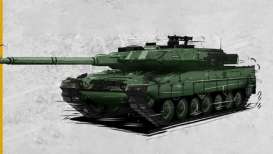 Leopard  - 2 A6 Aging Version army green - 1:64 - Massdi - MS1606 - MAS-MS1606 | The Diecast Company