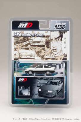 Toyota  - Corolla Levin AE86 white/black - 1:64 - Hobby Japan - HJDMD008B - HJDMD008B | The Diecast Company