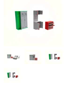 diorama  - green/red/grey - 1:24 - Dioramatoys - DTM2408 - DTM2408 | The Diecast Company