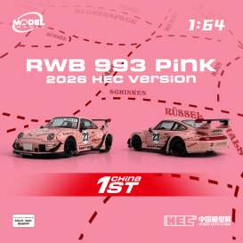 Porsche  - RWB 993 pink - 1:64 - ModelModel - MM64-RWB993-HEC2026 - MM64-RWB993-HEC2026 | The Diecast Company