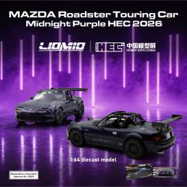 Mazda  - Roadster purple - 1:64 - Liomio - LI64-Roadster-HEC202 - LI64-Roadster-HEC2026 | The Diecast Company