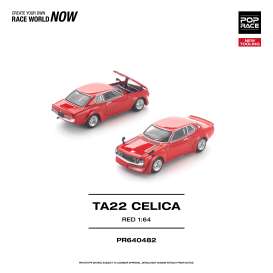 Toyota  - TA22 Celica red - 1:64 - Pop Race Limited - PR640482 - PR640482 | The Diecast Company