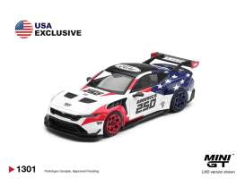 Ford Mustang - GTD 2026 white/blue/red - 1:64 - Mini GT - MGT01301-BL - MGT01301-BL | The Diecast Company