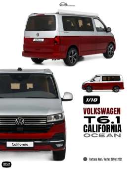 Volkswagen  - T6.1 2021 red/silver - 1:18 - OttOmobile Miniatures - OT1342 - OT1342 | The Diecast Company
