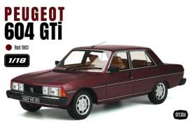Peugeot  - 604 GTI 1983 red - 1:18 - OttOmobile Miniatures - OT1384 - OT1384 | The Diecast Company