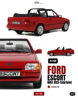 Ford  - Escort MK4 1986 red - 1:18 - OttOmobile Miniatures - OT1254 - OT1254 | The Diecast Company
