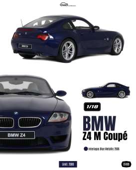 BMW  - Z4 M Coupe 2006 blue - 1:18 - OttOmobile Miniatures - OT499 - OT499 | The Diecast Company